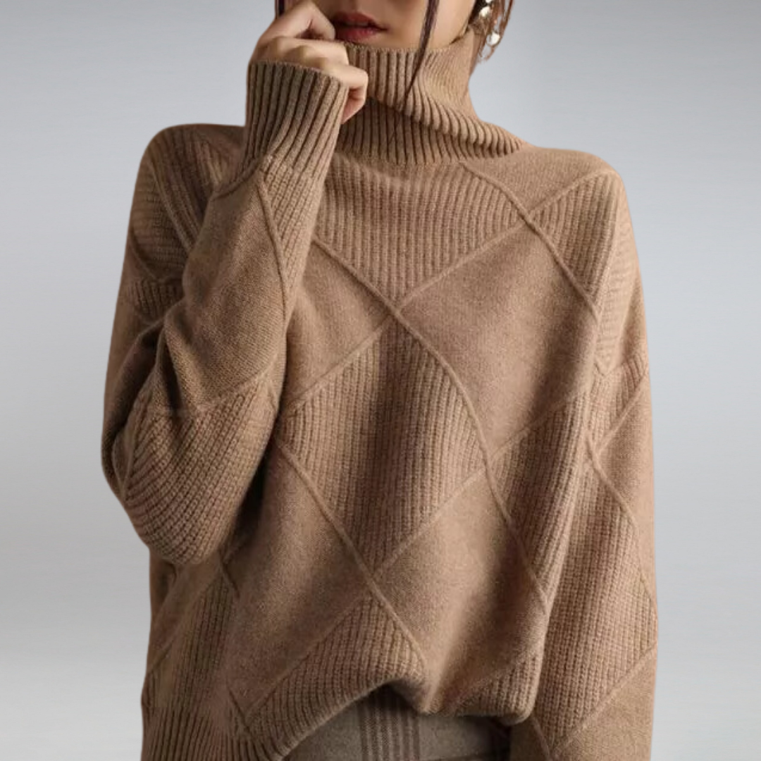 Elena™ | Pull Haut de Gamme à Col Montant