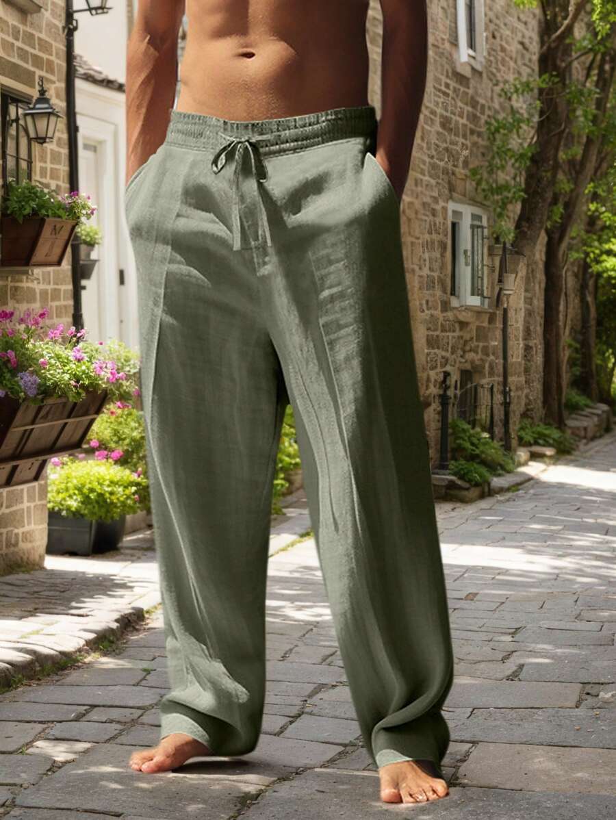 MATHIS | PANTALON LÉGER EN LIN AVEC CORDON