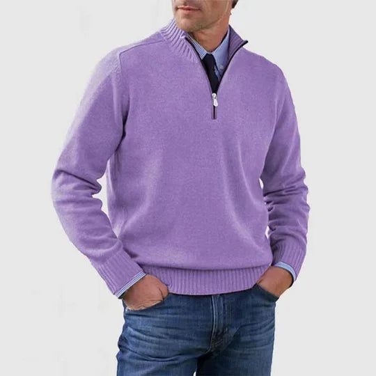 LOUIS & MARGOT | PULL ÉLÉGANT HOMME À MI-ZIP