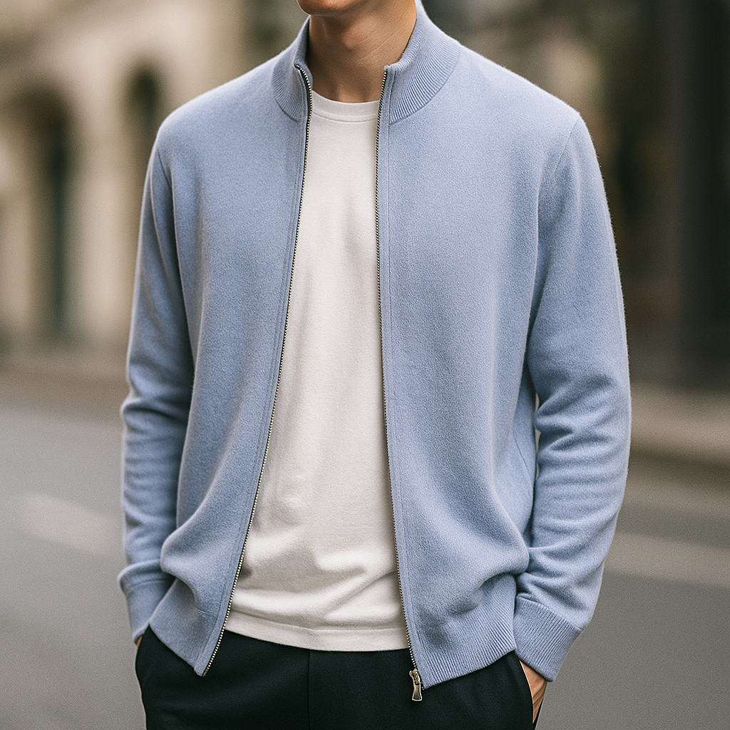 LOUIS & MARGOT | CARDIGAN ZIPPÉ EN MAILLE POUR HOMME