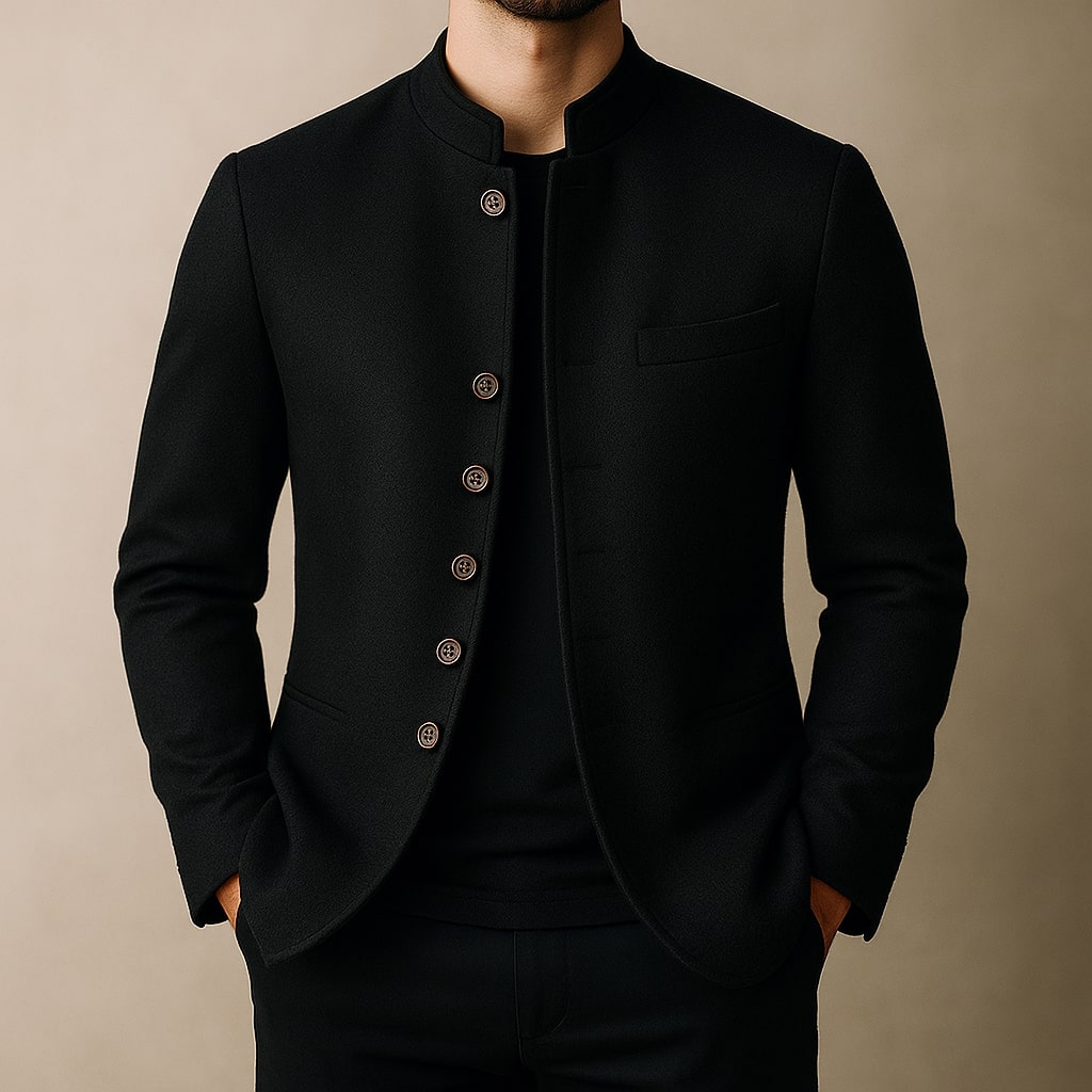 LOUIS & MARGOT | VESTE EN LAINE AVEC COL DROIT