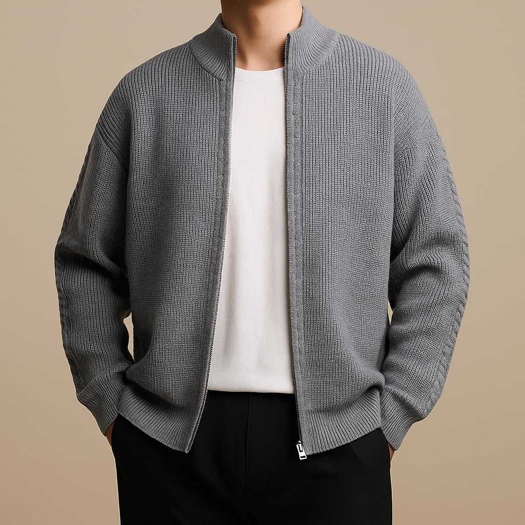 LOUIS & MARGOT | PULL CÔTE À CÔTE AVEC ZIP POUR HOMME