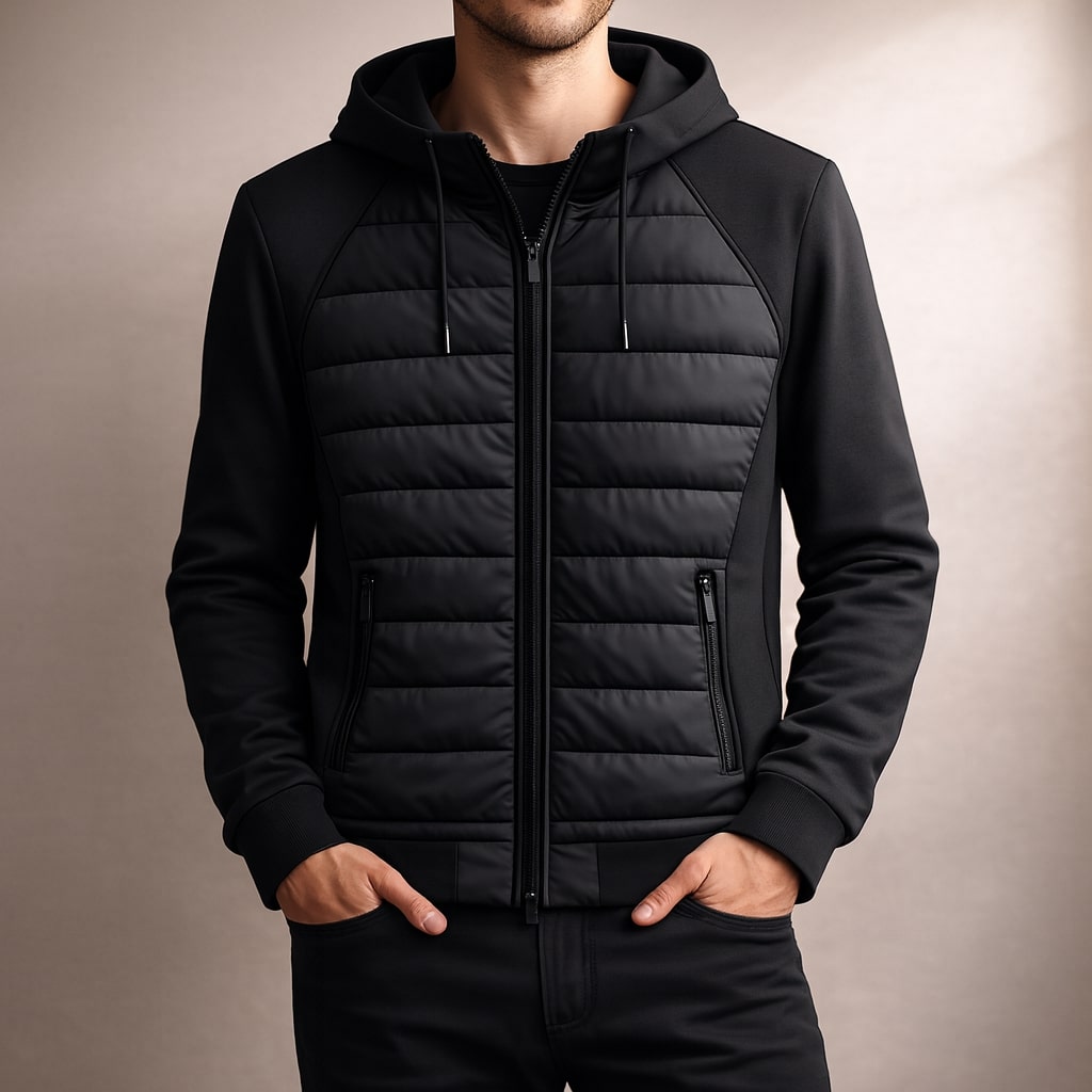 LOUIS & MARGOT | SWEAT À CAPUCHE ZIPPÉ MATELASSÉ POUR HOMME