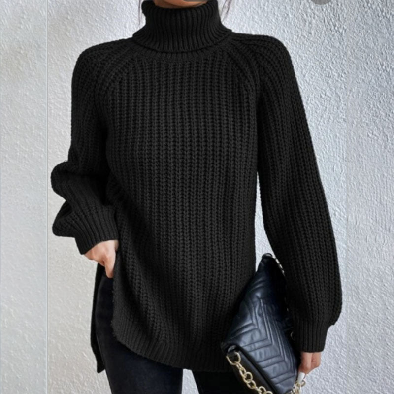 Éloïse™ | Pull Col Roulé Fendu