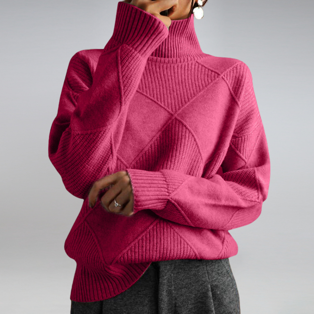 Elena™ | Pull Haut de Gamme à Col Montant