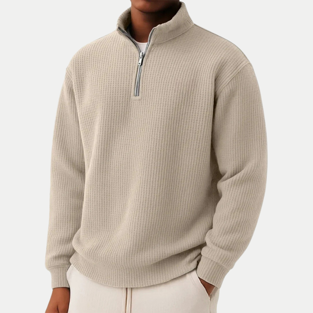 LOUIS & MARGOT | PULL EN MAILLE À COL ZIPPÉ POUR HOMME