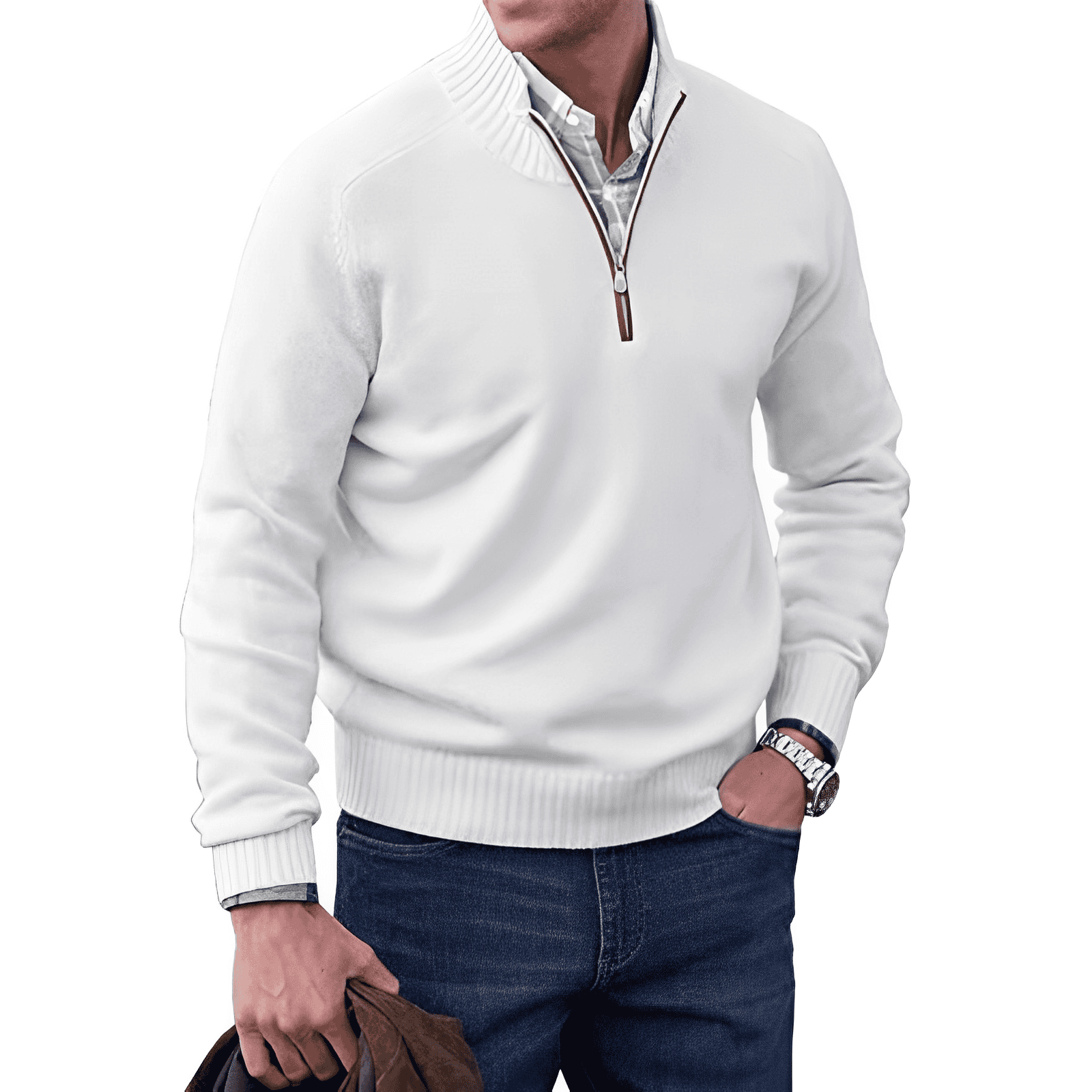 LOUIS & MARGOT | PULL EN MAILLE ZIPPÉ POUR HOMME