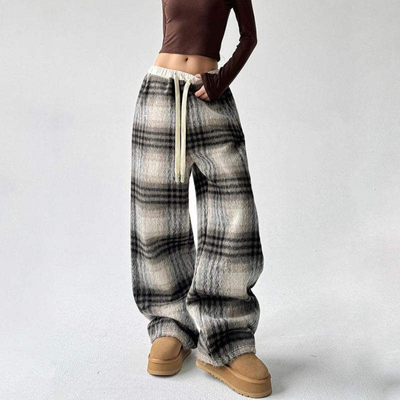 MAEVEN™ | Elvona Plaid Sweatpants