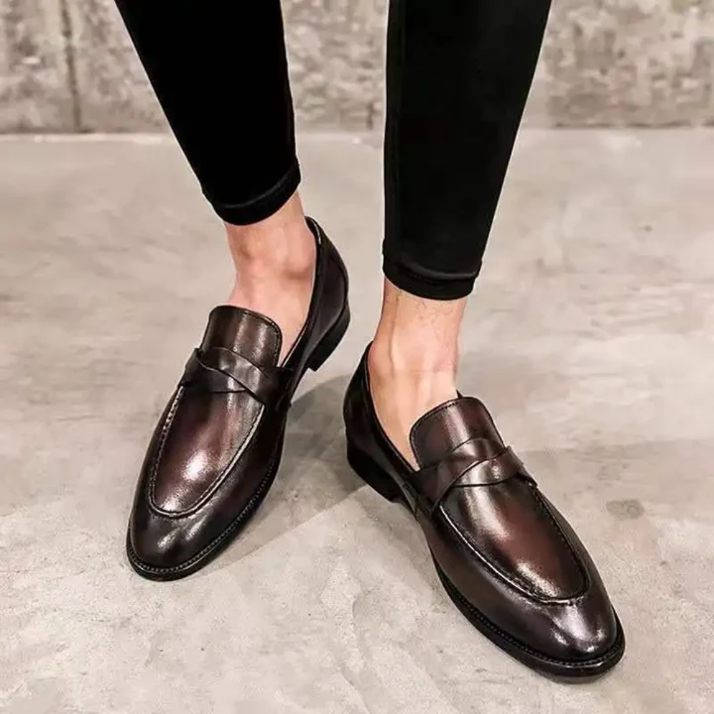 Chic mocassins en cuir