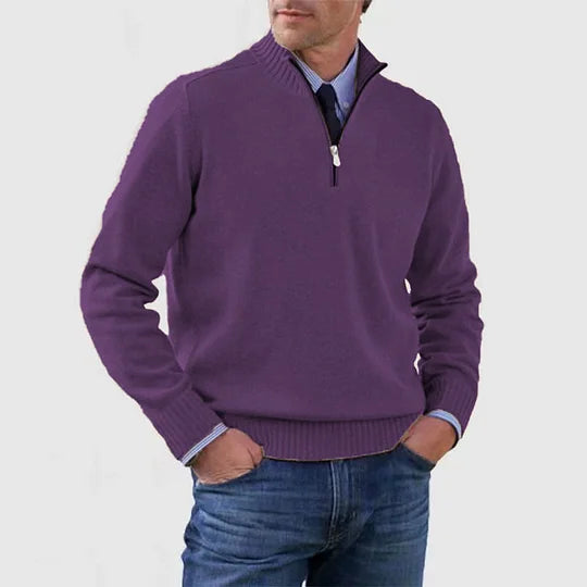 LOUIS & MARGOT | PULL ÉLÉGANT HOMME À MI-ZIP