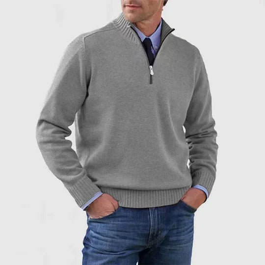 LOUIS & MARGOT | PULL ÉLÉGANT HOMME À MI-ZIP