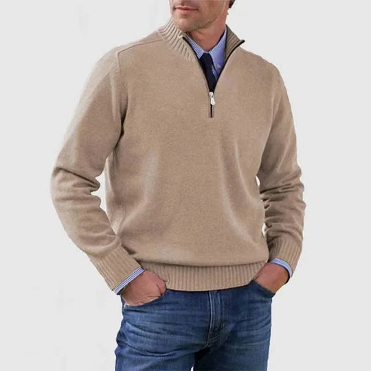 LOUIS & MARGOT | PULL ÉLÉGANT HOMME À MI-ZIP