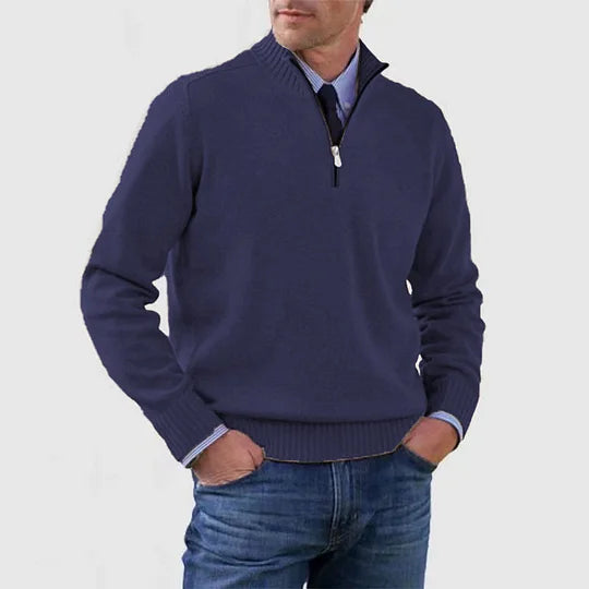 LOUIS & MARGOT | PULL ÉLÉGANT HOMME À MI-ZIP