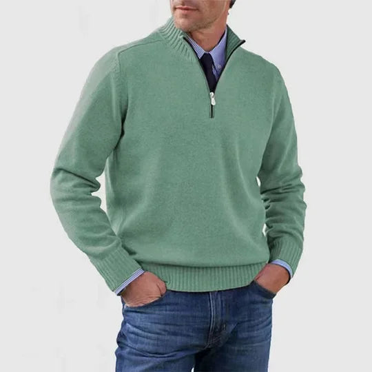 LOUIS & MARGOT | PULL ÉLÉGANT HOMME À MI-ZIP