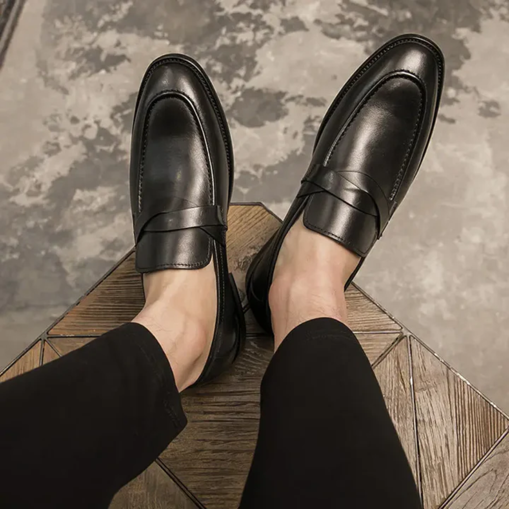 Chic mocassins en cuir