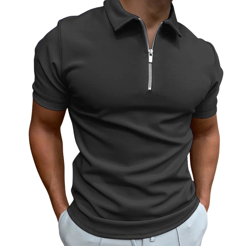 GREGORIO | POLO MODERNE AVEC ZIP MI-HAUT
