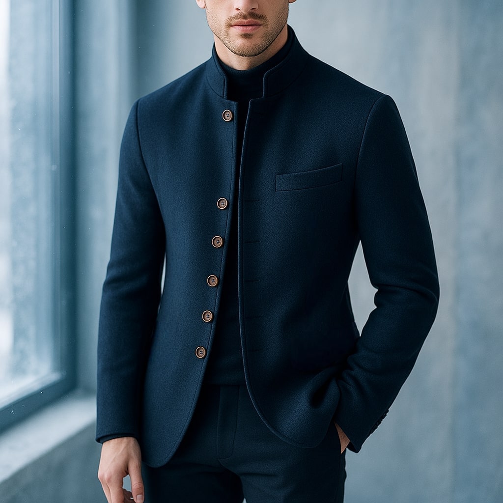 LOUIS & MARGOT | VESTE EN LAINE AVEC COL DROIT