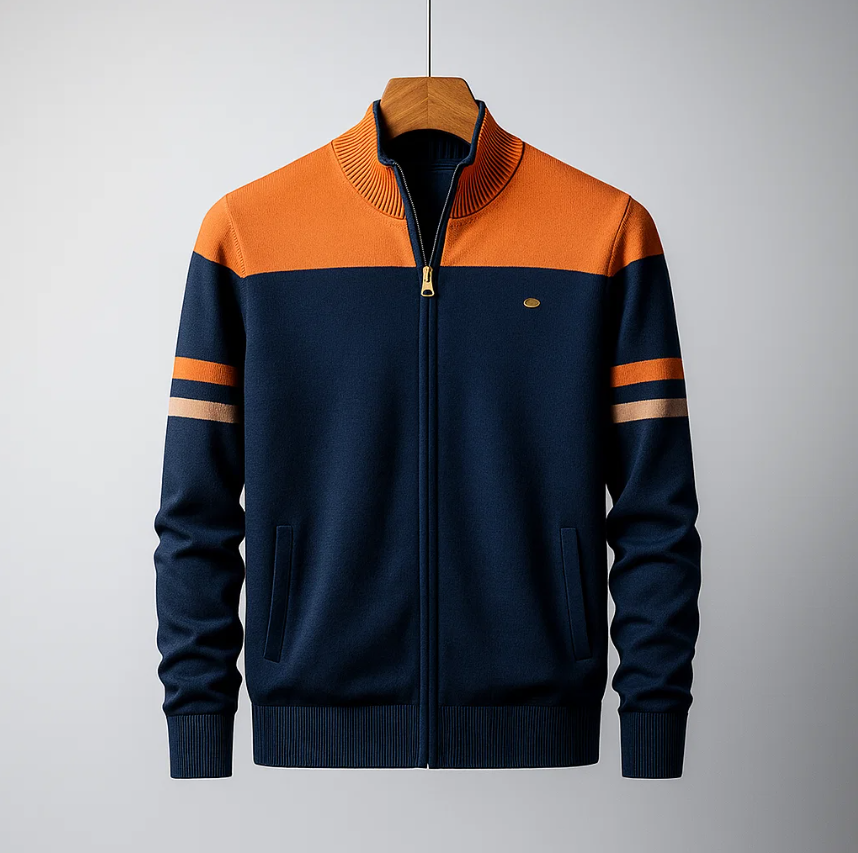 LOUIS & MARGOT | SWEAT COLORBLOCK AVEC ZIP POUR HOMME