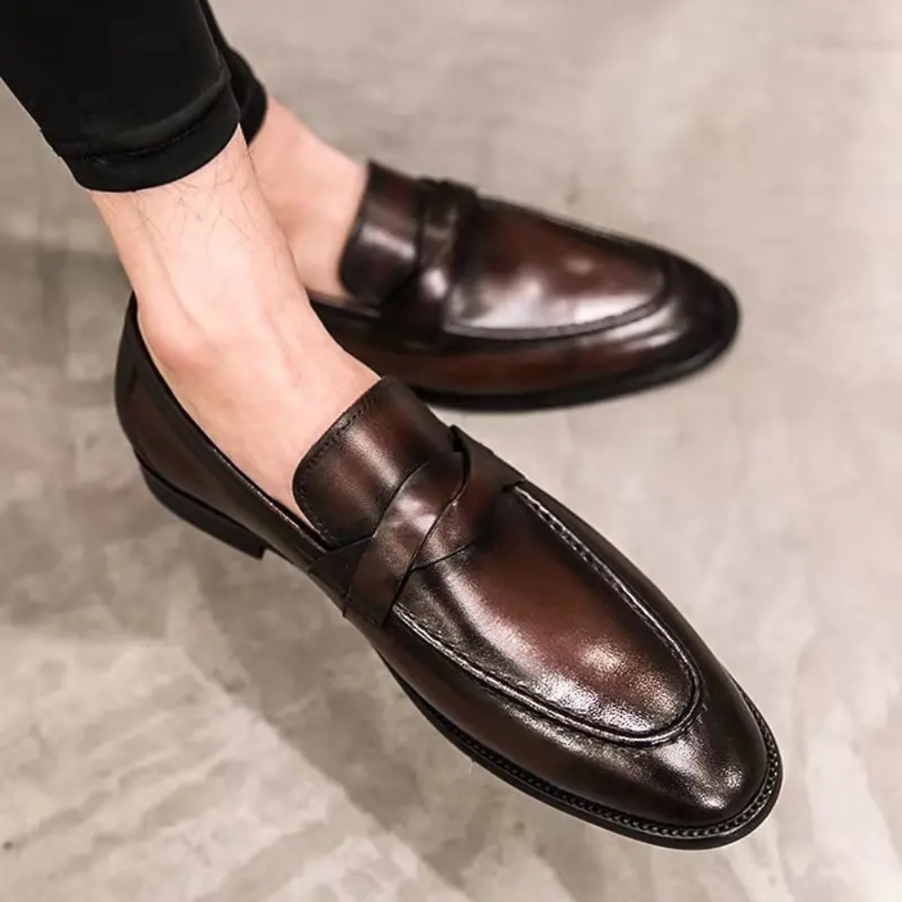 Chic mocassins en cuir