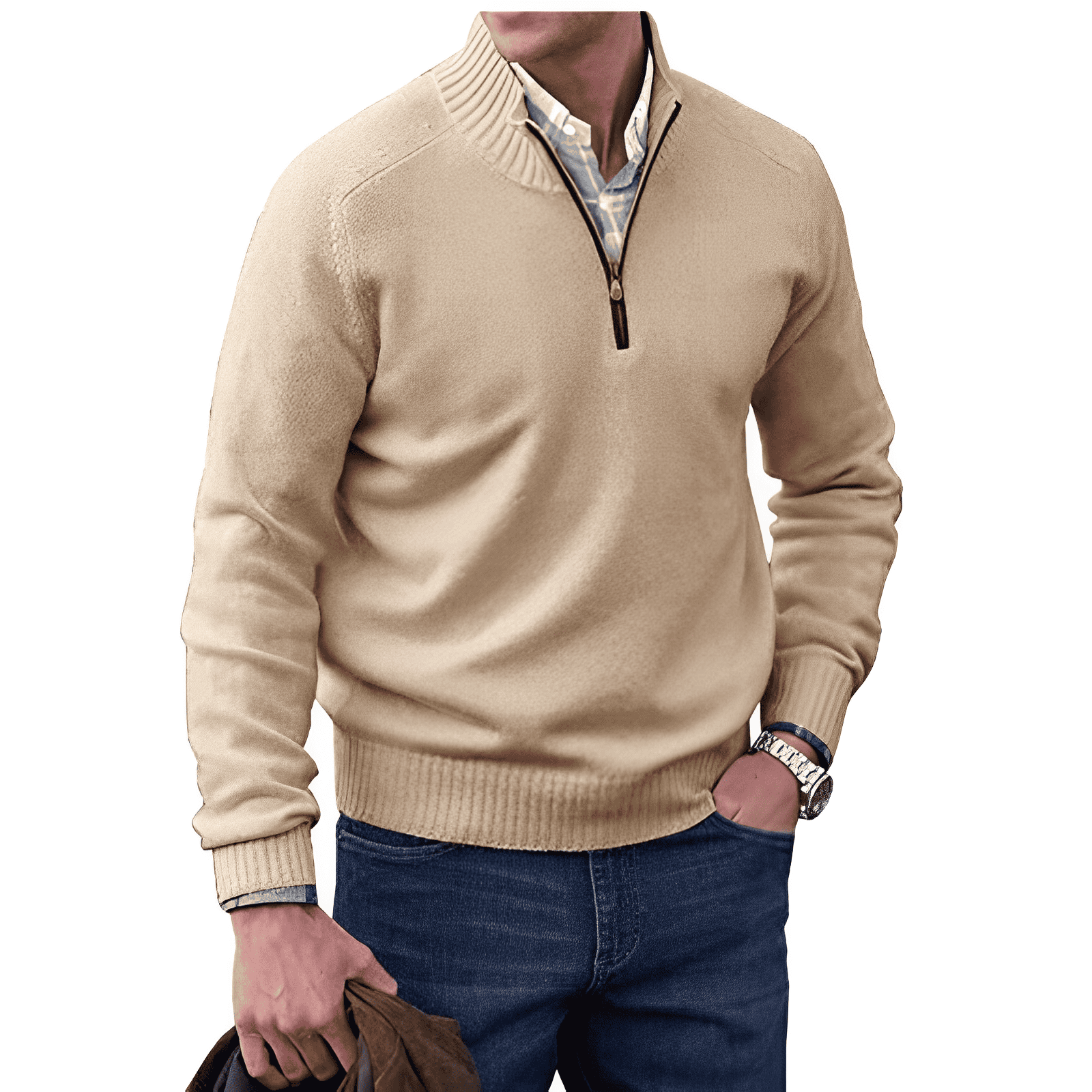 LOUIS & MARGOT | PULL EN MAILLE ZIPPÉ POUR HOMME