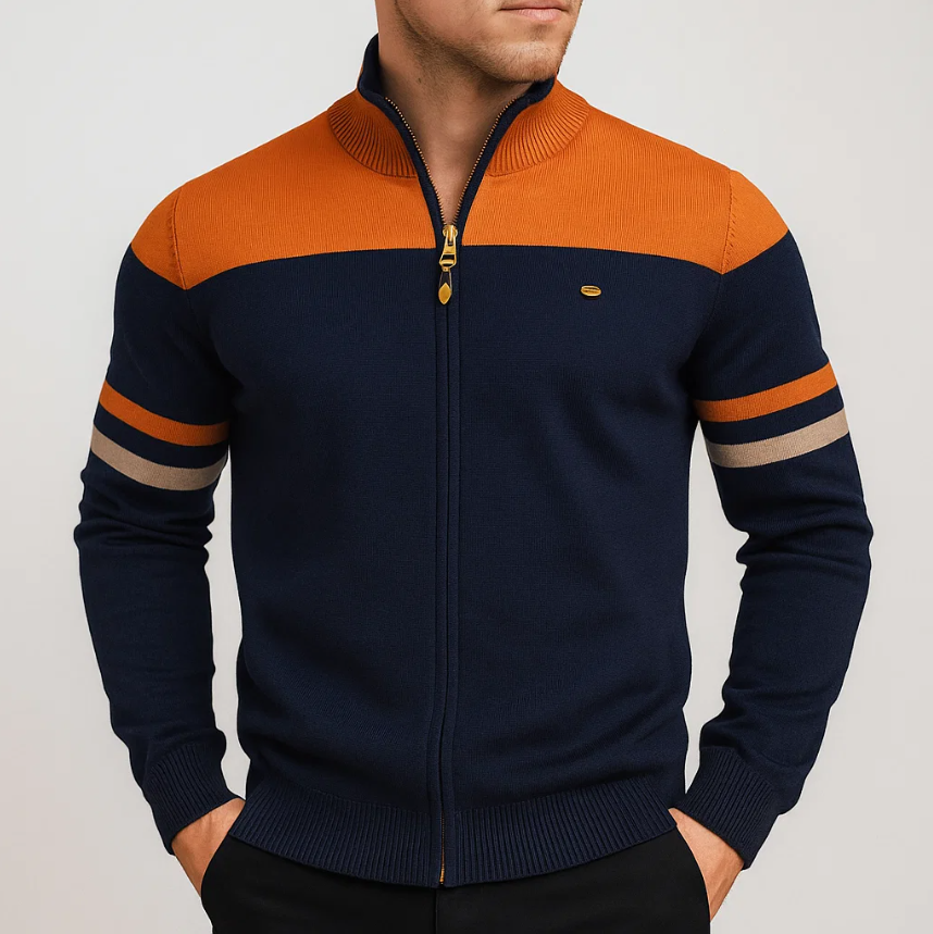 LOUIS & MARGOT | SWEAT COLORBLOCK AVEC ZIP POUR HOMME