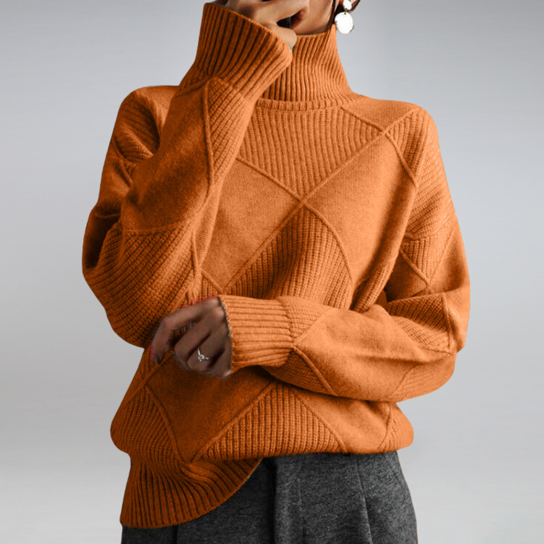 Elena™ | Pull Haut de Gamme à Col Montant