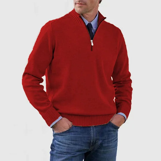 LOUIS & MARGOT | PULL ÉLÉGANT HOMME À MI-ZIP