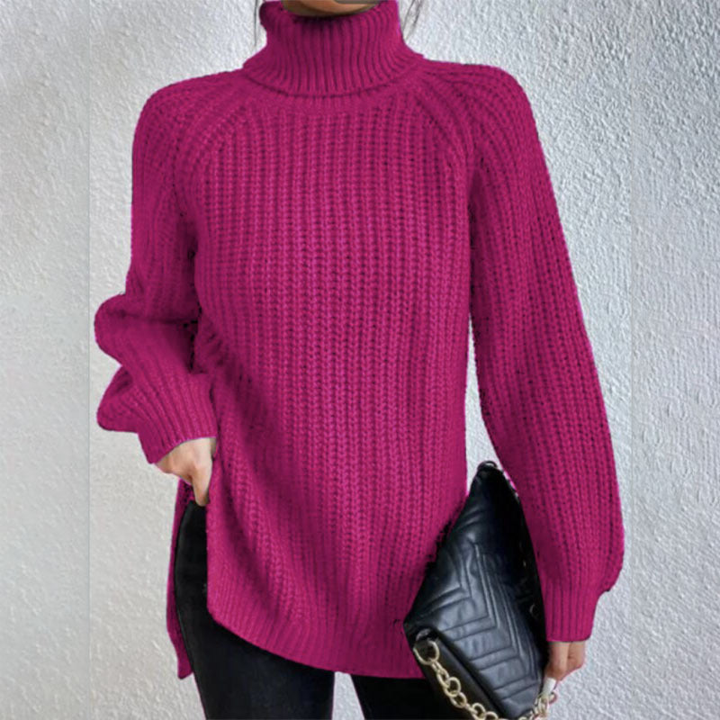 Éloïse™ | Pull Col Roulé Fendu