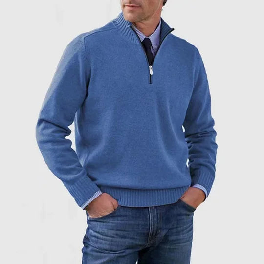 LOUIS & MARGOT | PULL ÉLÉGANT HOMME À MI-ZIP