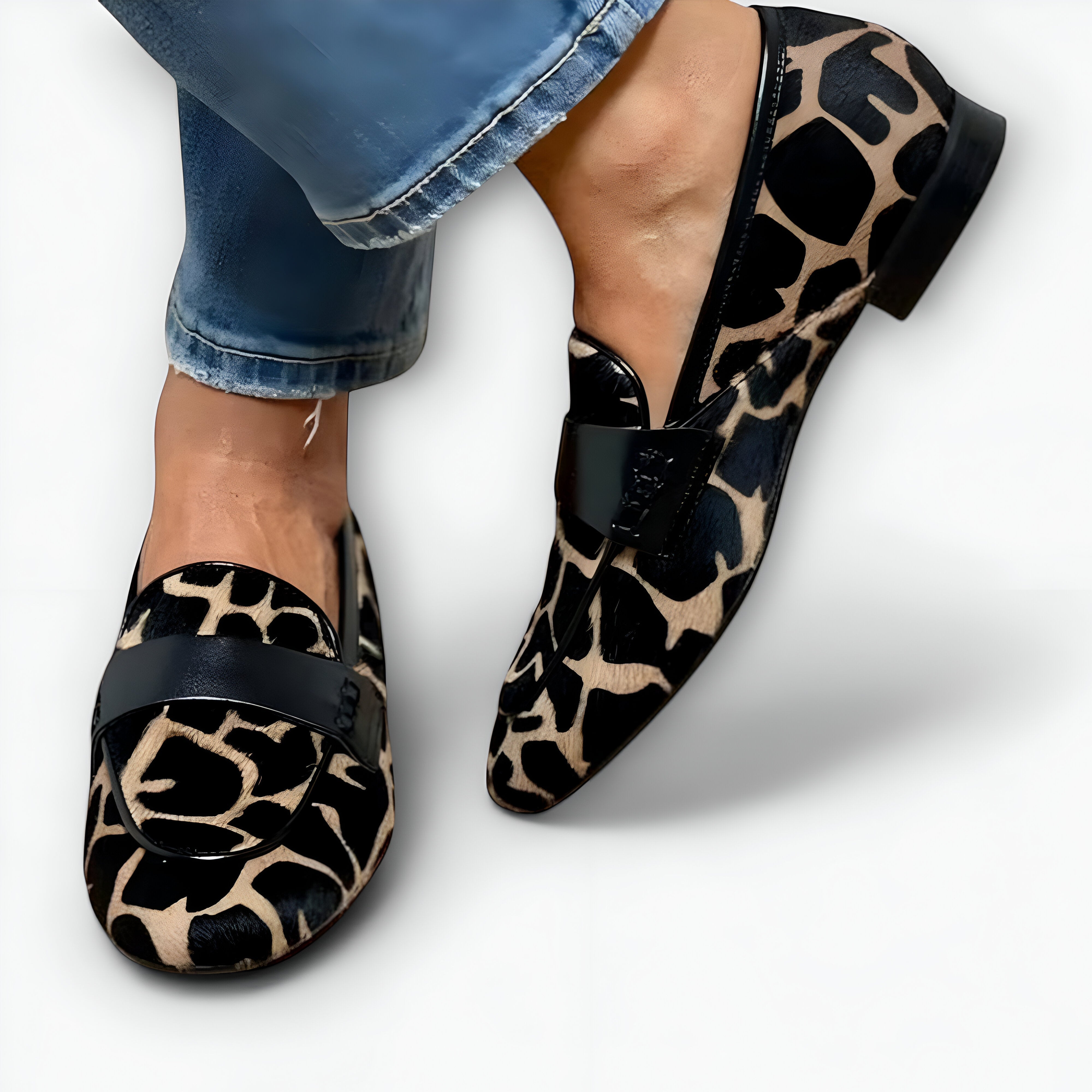 Alessia™ | Mocassins Léopard au Design Élégant