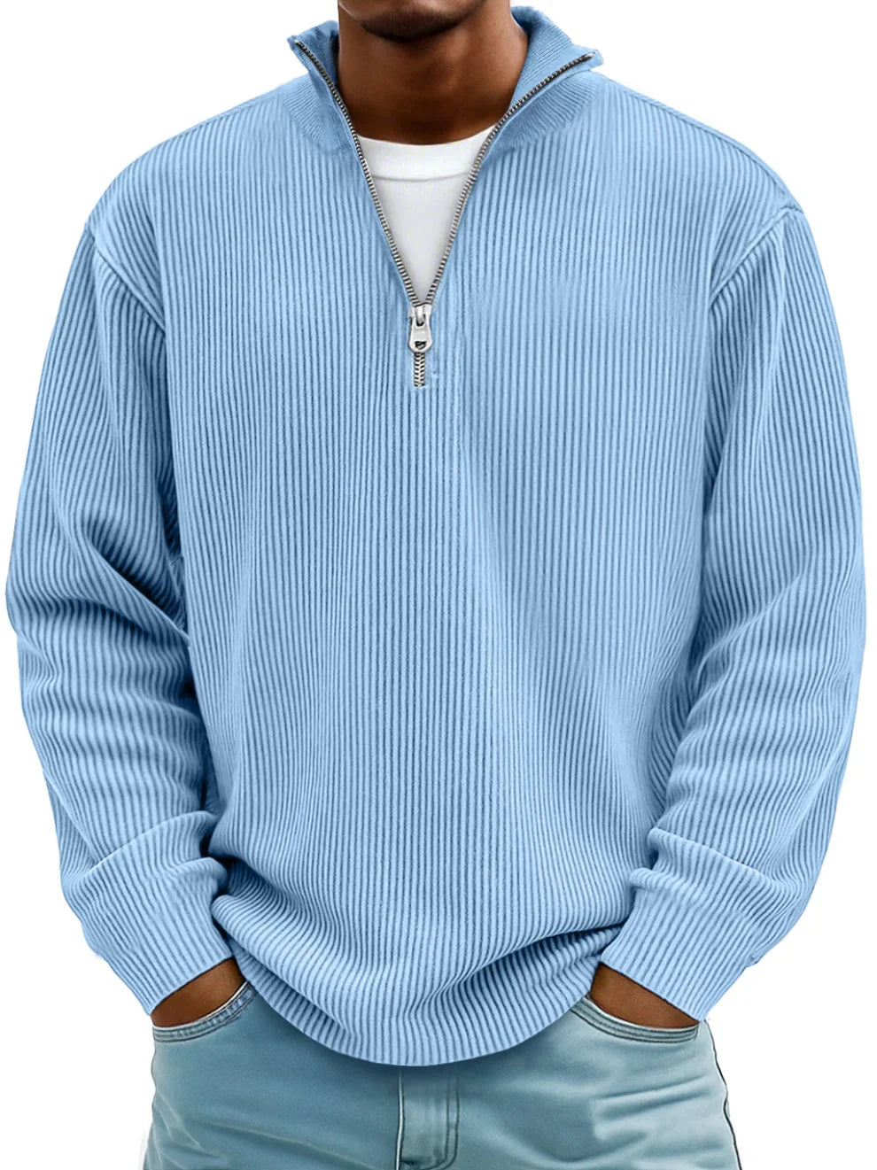 LOUIS & MARGOT | PULL TENDANCE AVEC ZIP MOYEN HOMME