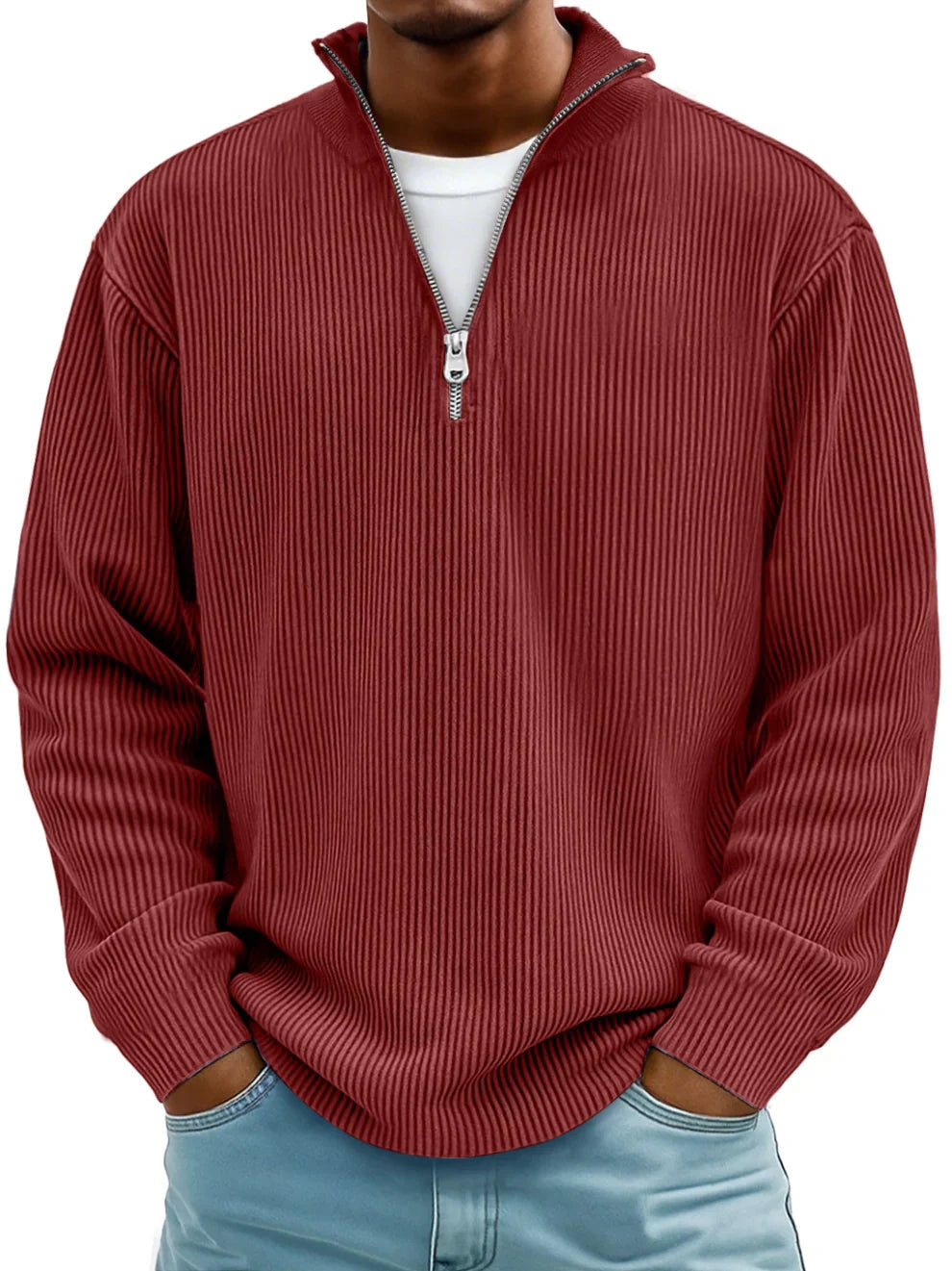 LOUIS & MARGOT | PULL TENDANCE AVEC ZIP MOYEN HOMME