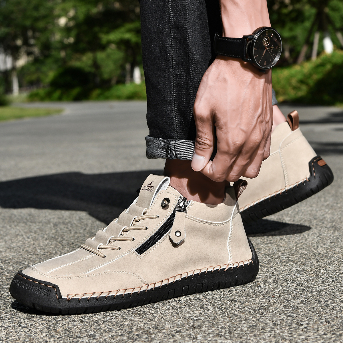 LOUIS & MARGOT | CHAUSSURES EN NABUK AVEC ZIP POUR HOMME