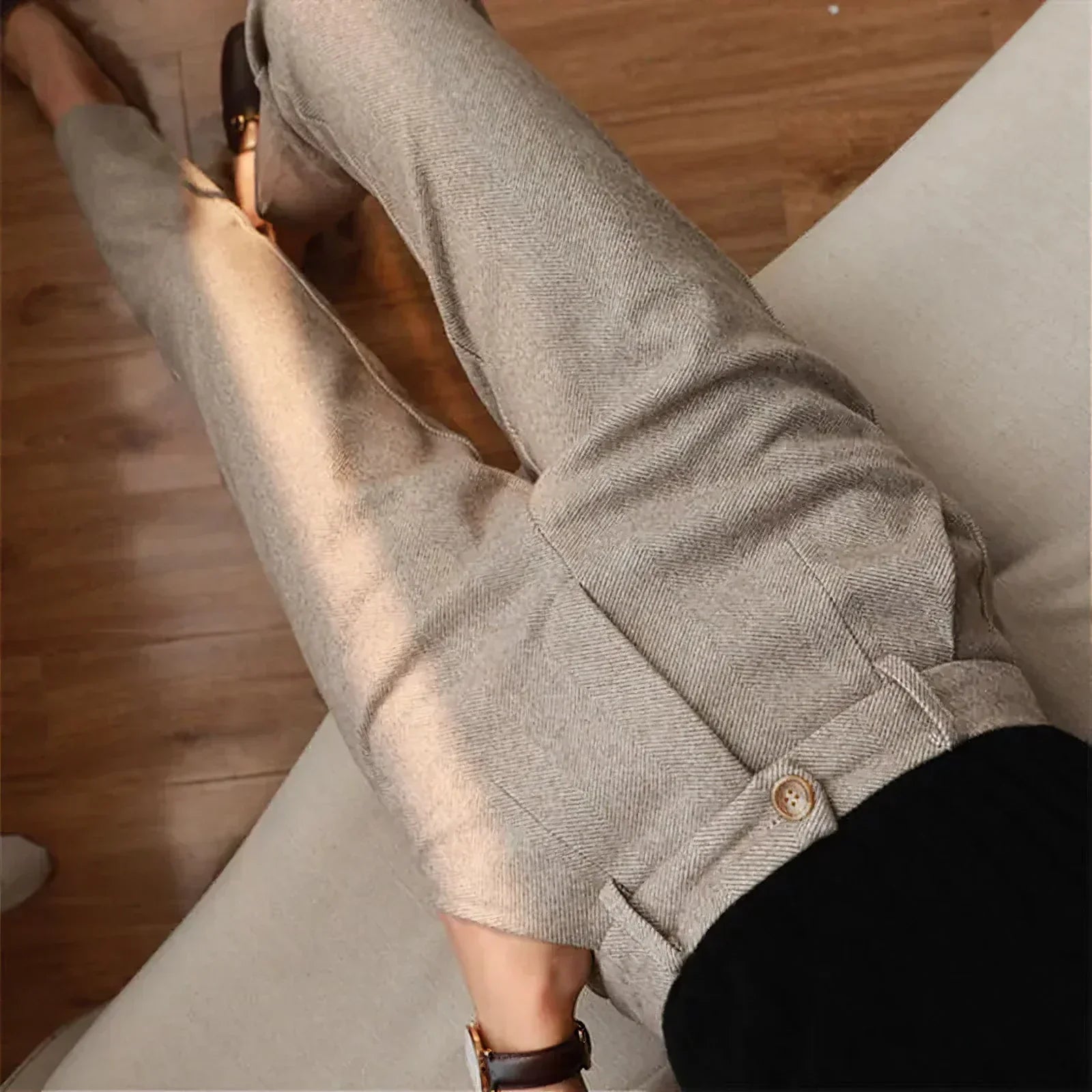 PANTALONS ÉLÉGANTS EN PURE LAINE SUR MESURE