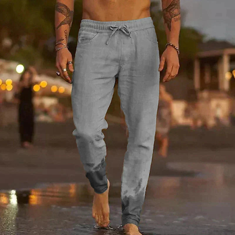 PANTALONS DE PLAGE EN LIN