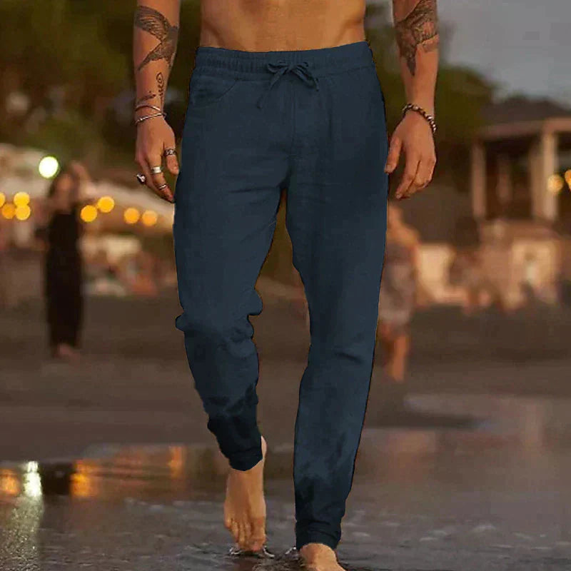 PANTALONS DE PLAGE EN LIN