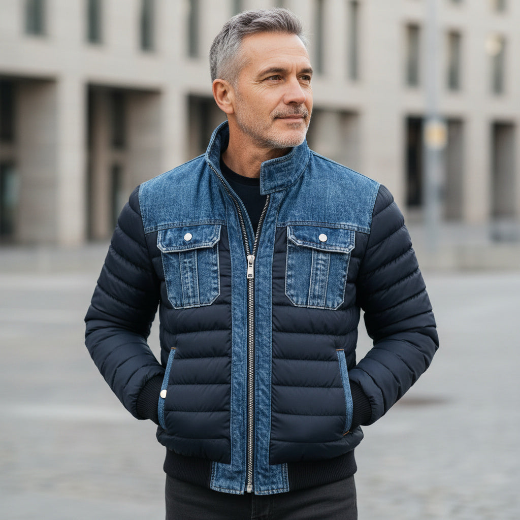LOUIS & MARGOT | VESTE EN DENIM REMBOURRÉE HYBRIDE POUR HOMME