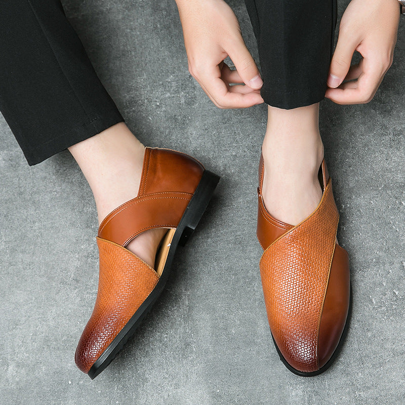 Mocassins en cuir vintage