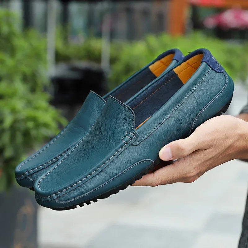 Mocassins en cuir vintage