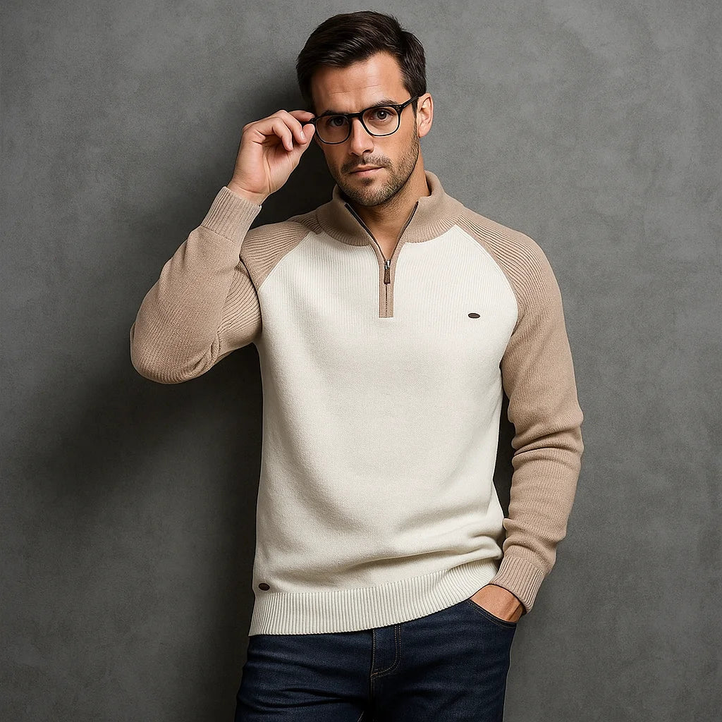 LOUIS & MARGOT | PULL QUART ZIP POUR HOMME