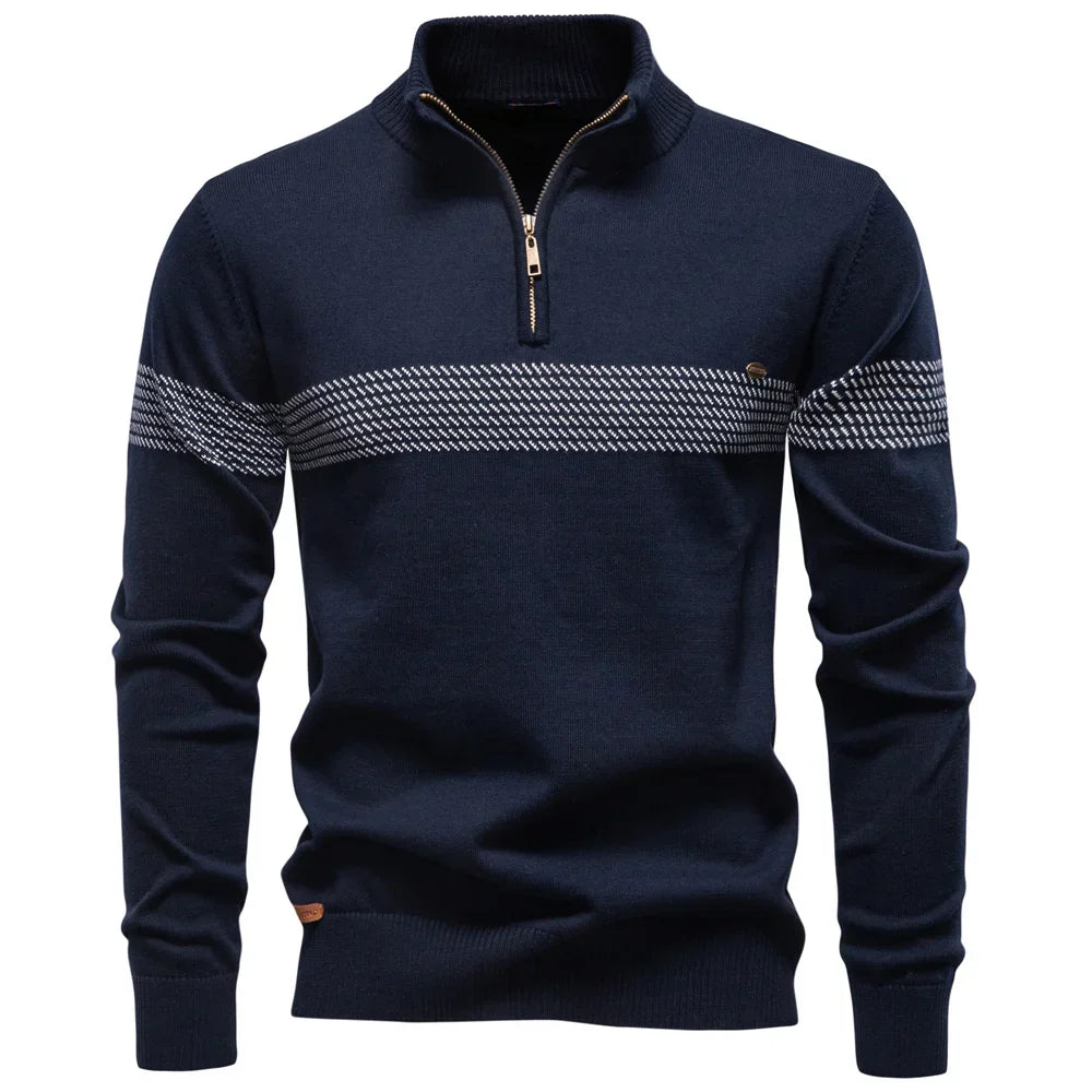 LOUIS & MARGOT | PULL CLASSIQUE EN MAILLE DEMI-ZIP POUR HOMME