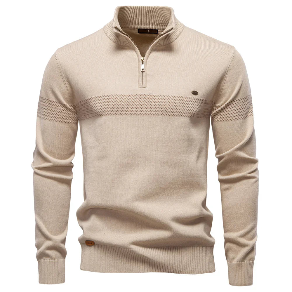 LOUIS & MARGOT | PULL CLASSIQUE EN MAILLE DEMI-ZIP POUR HOMME