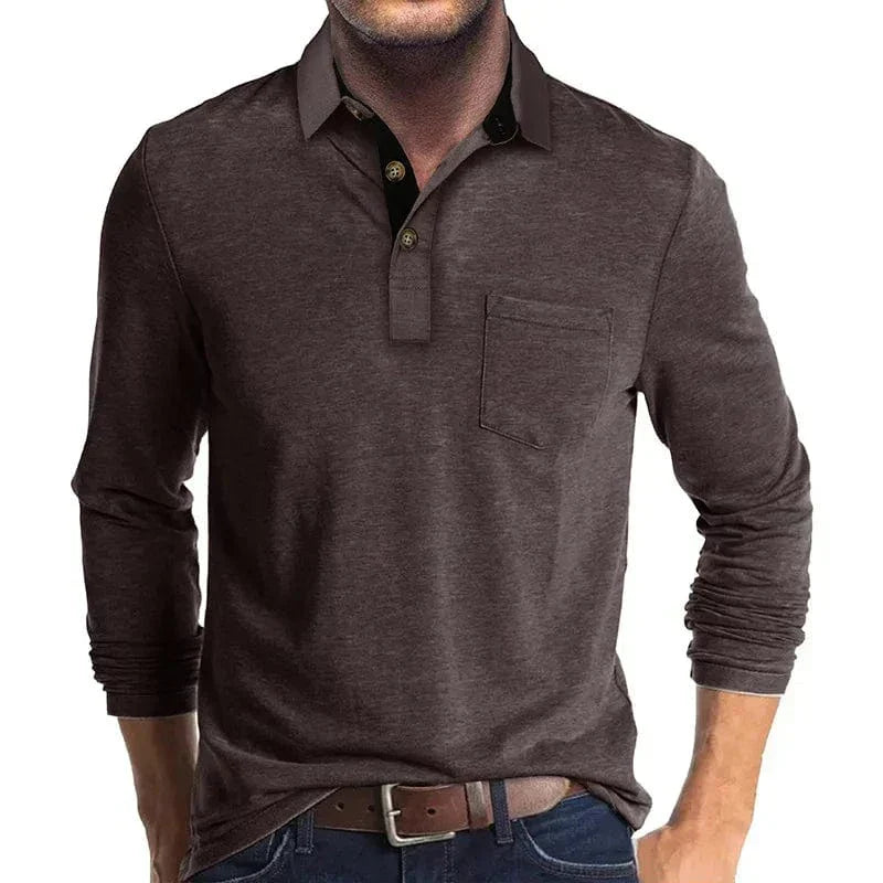 LOUIS & MARGOT | POLO CLASSIQUE À MANCHES LONGUES POUR HOMMES