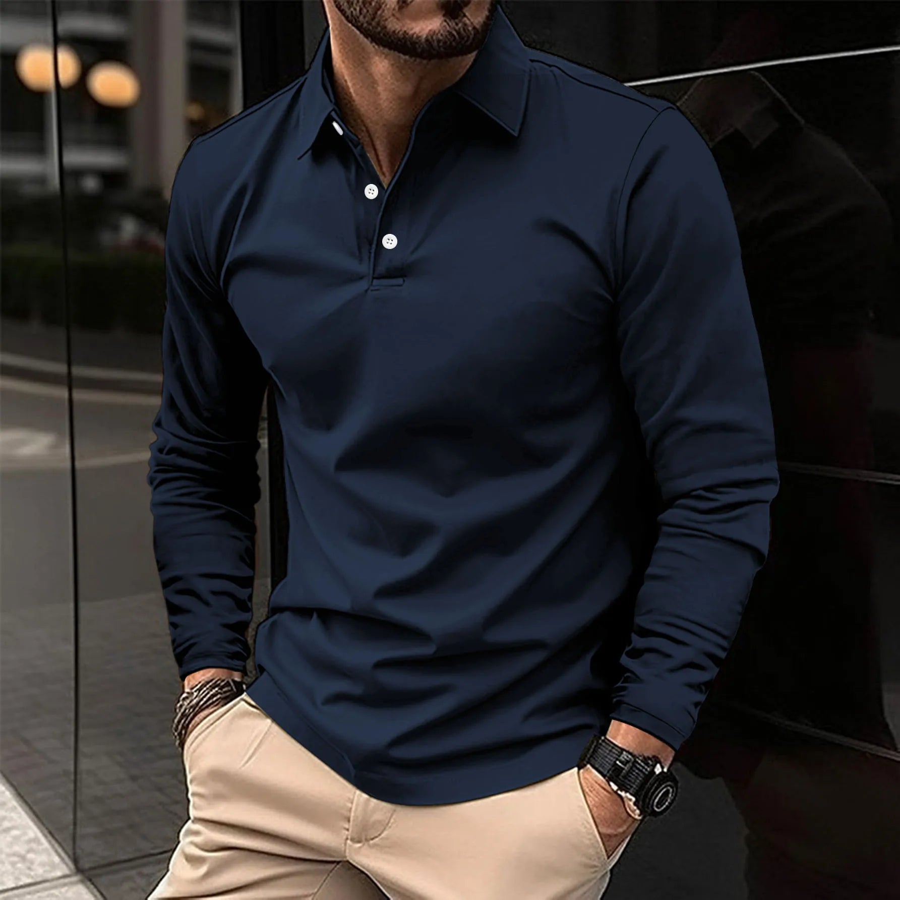 LOUIS & MARGOT | POLO CLASSICA À MANCHES LONGUES POUR HOMME