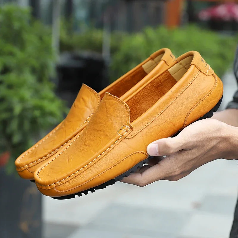 Mocassins en cuir vintage