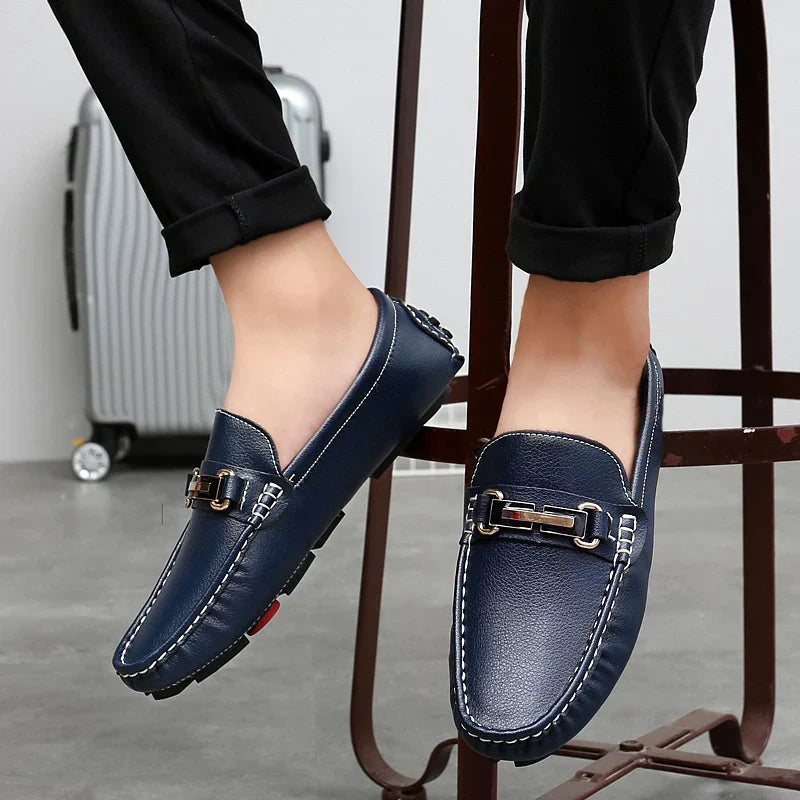 Mocassins en cuir véritable