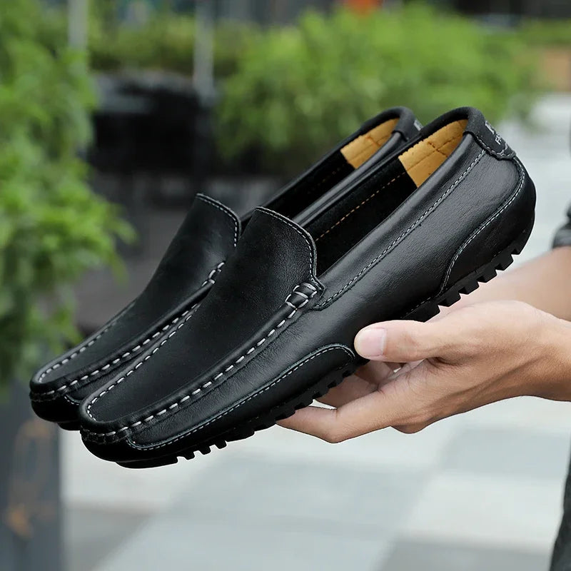 Mocassins en cuir vintage
