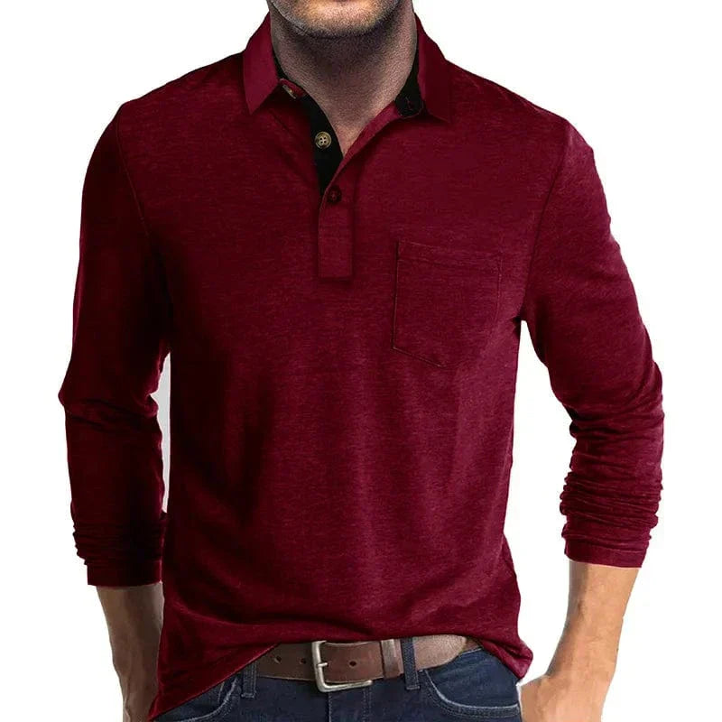 LOUIS & MARGOT | POLO CLASSIQUE À MANCHES LONGUES POUR HOMMES