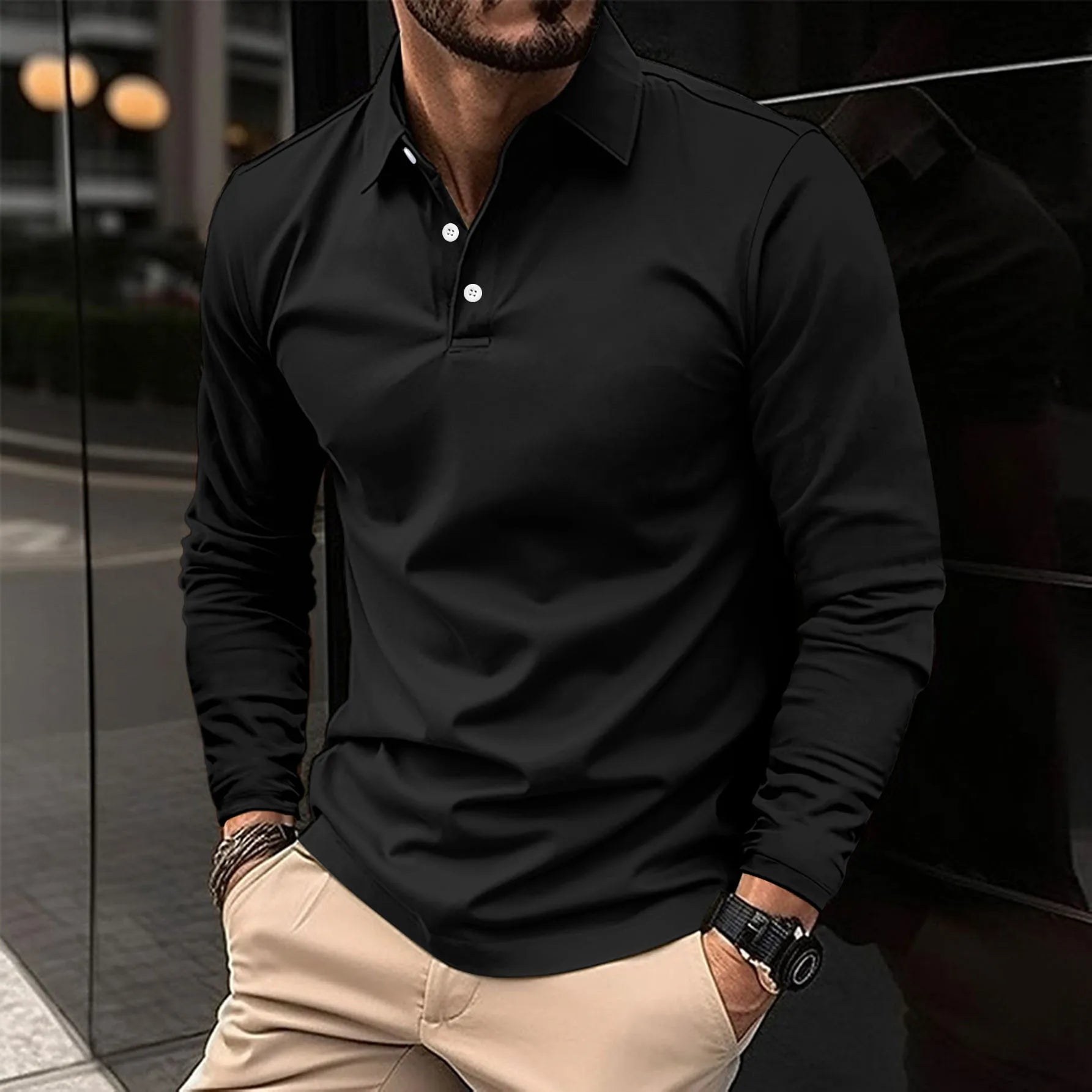 LOUIS & MARGOT | POLO CLASSICA À MANCHES LONGUES POUR HOMME