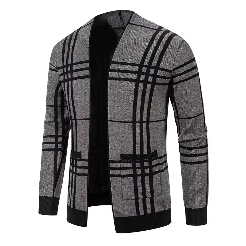 LOUIS & MARGOT | CARDIGAN EN MAILLE À CARREAUX POUR HOMME